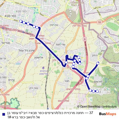 37 bus Line Map