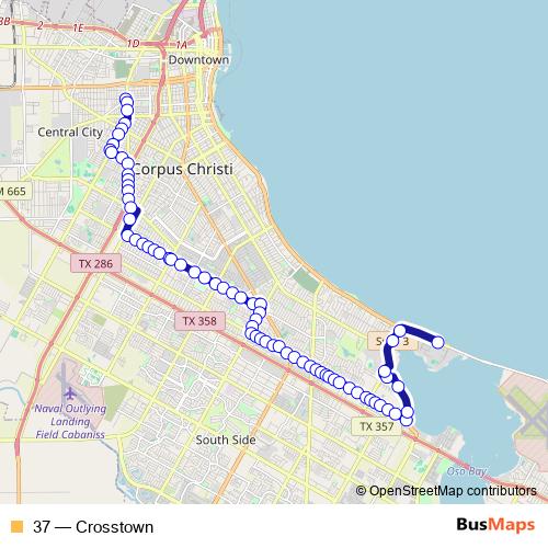 37 bus Line Map