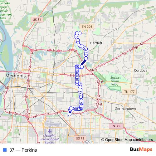 37 bus Line Map