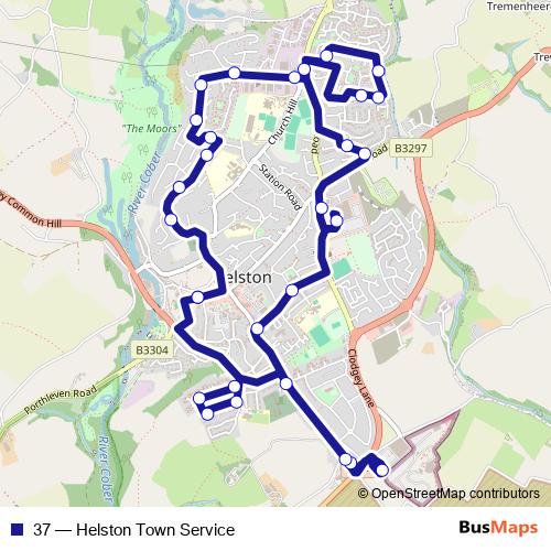 37 bus Line Map