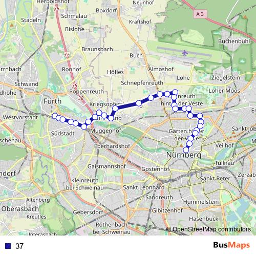 37 bus Line Map