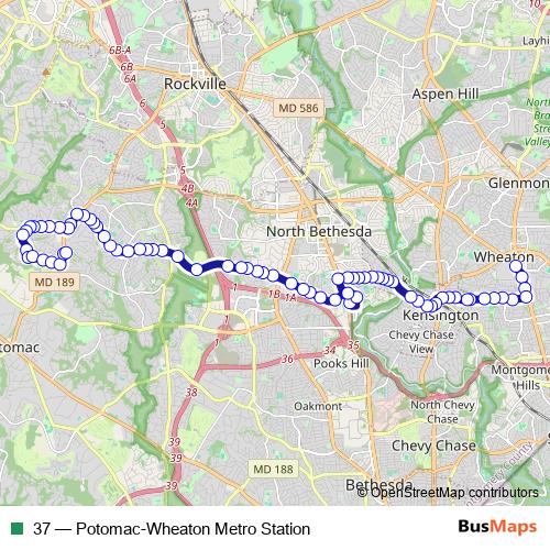 37 bus Line Map