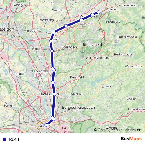 Rb48 bus Line Map