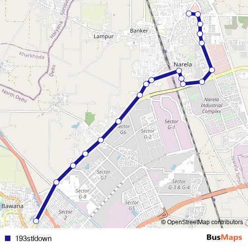 193stldown bus Line Map