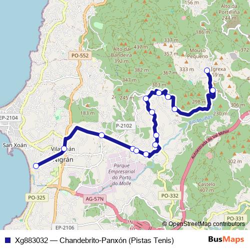 Xg883032 bus Line Map