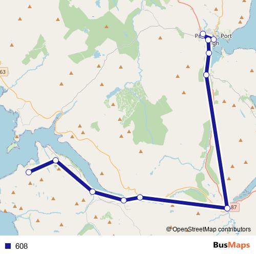 608 bus Line Map