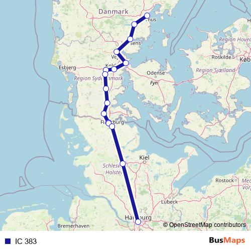 IC 383 rail Line Map