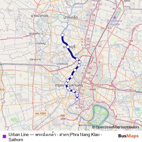 Urban Line ferry Line Map