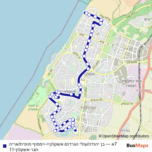 7א bus Line Map