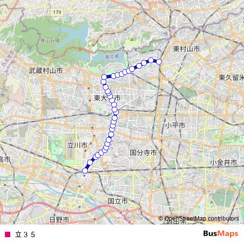 立３５ bus Line Map