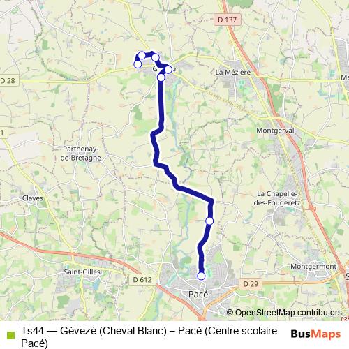 Ts44 bus Line Map