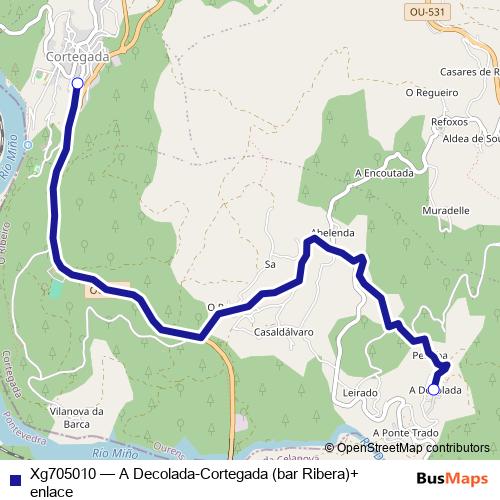 Xg705010 bus Line Map