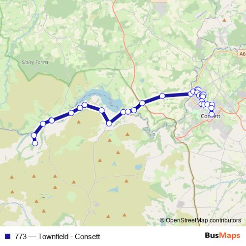 773 bus Line Map