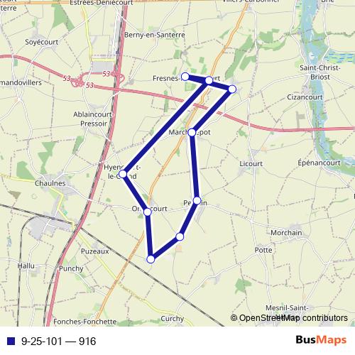 9-25-101 bus Line Map