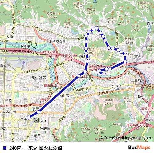 240直 bus Line Map