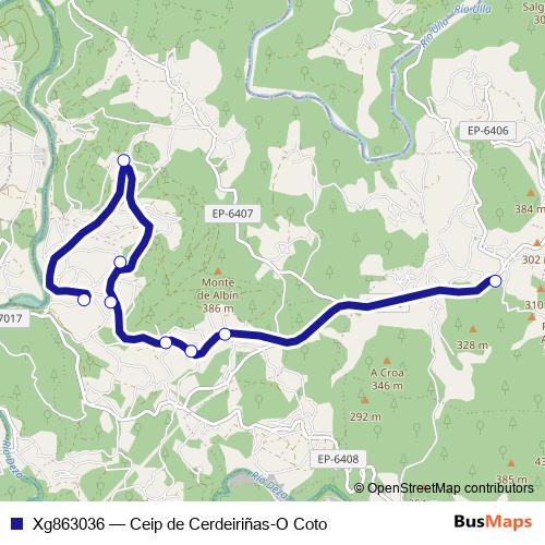 Xg863036 bus Line Map