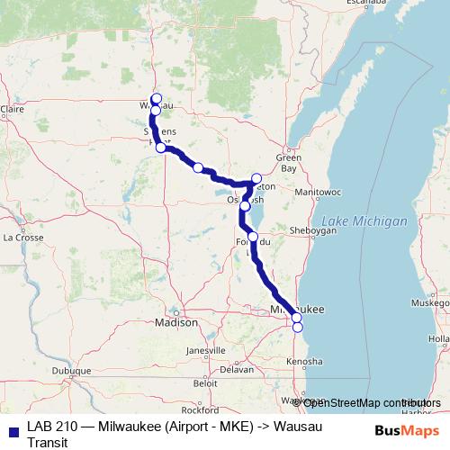 LAB 210 bus Line Map