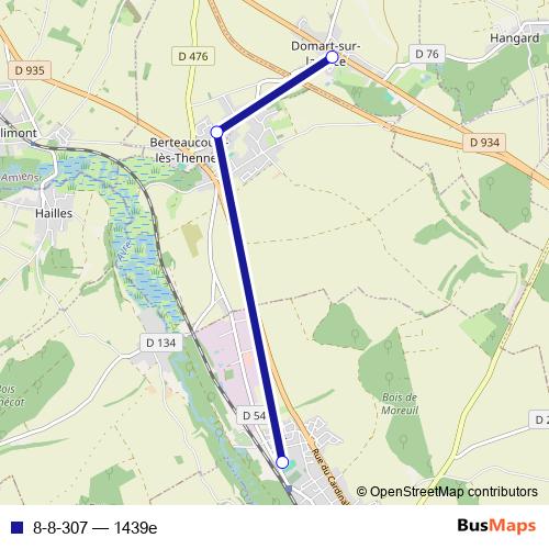 8-8-307 bus Line Map