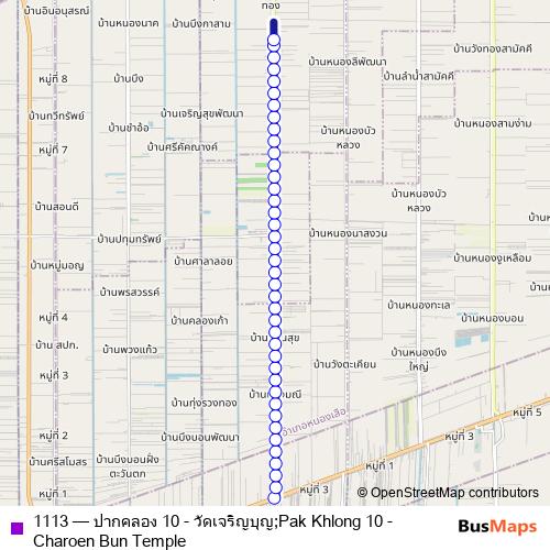 1113 bus Line Map
