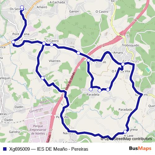 Xg695009 bus Line Map