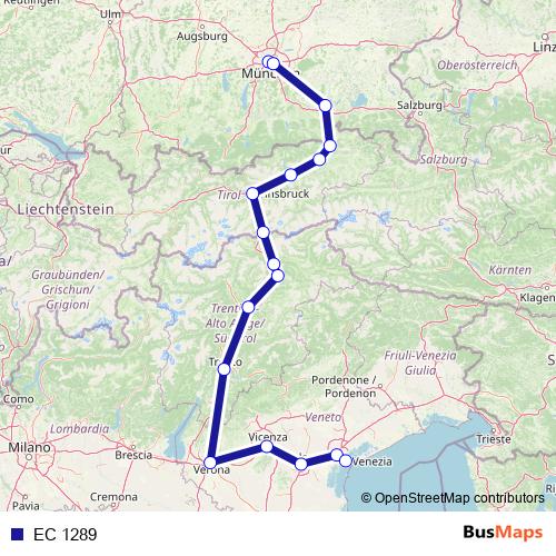 EC 1289 rail Line Map
