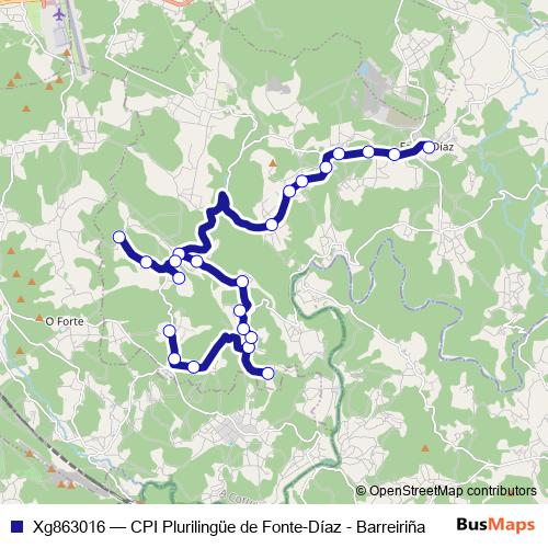 Xg863016 bus Line Map
