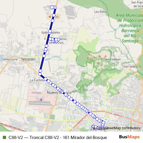C88-V2 bus Line Map