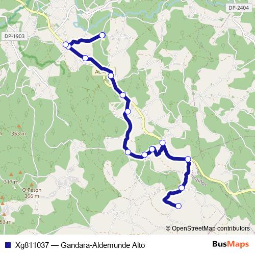 Xg811037 bus Line Map