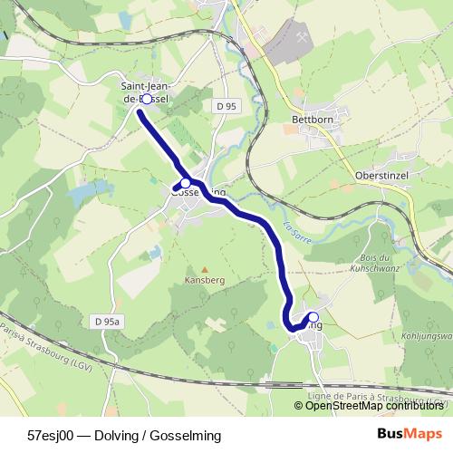 57esj00 bus Line Map