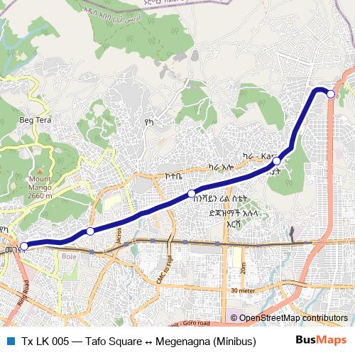 Tx LK 005 bus Line Map