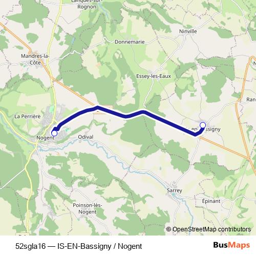 52sgla16 bus Line Map