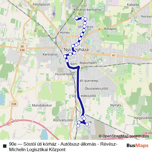 90e bus Line Map