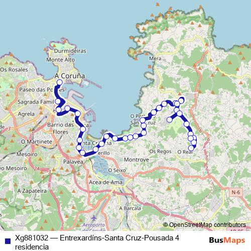 Xg881032 bus Line Map