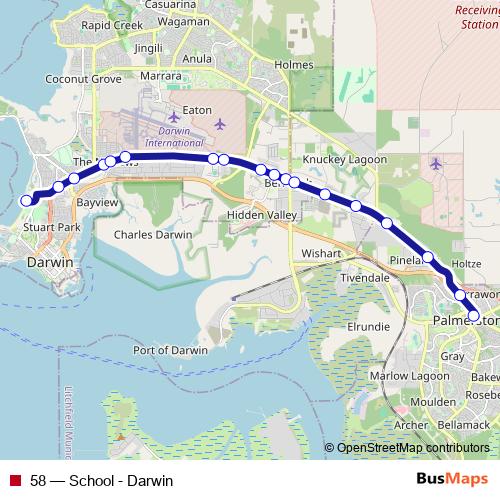 58 bus Line Map