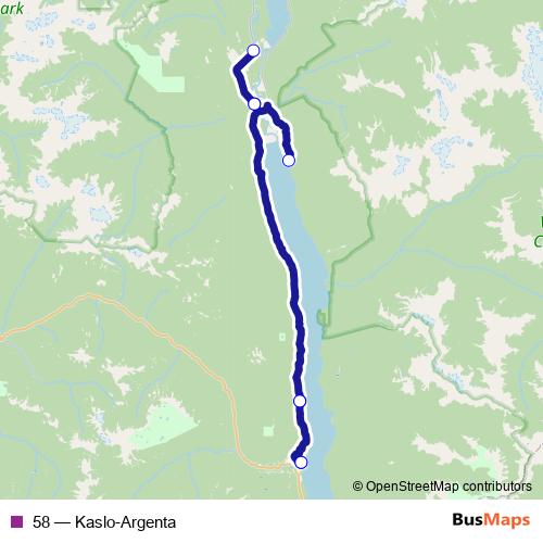 58 bus Line Map