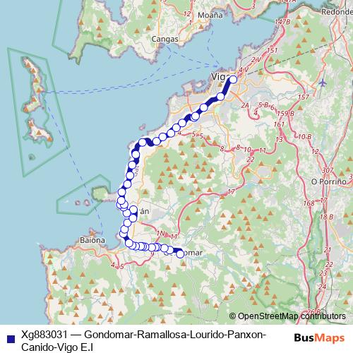 Xg883031 bus Line Map
