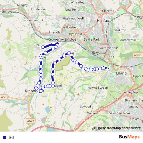 S6 bus Line Map