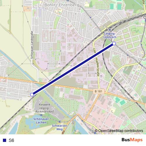 S6 bus Line Map