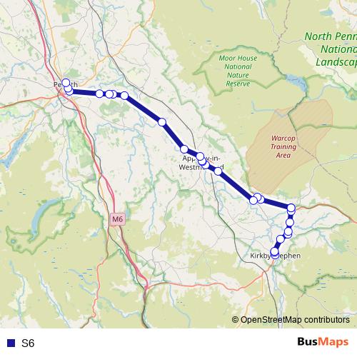 S6 bus Line Map