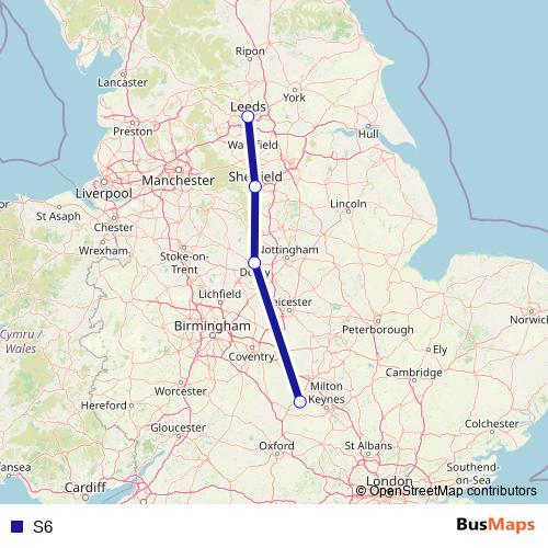 S6 bus Line Map