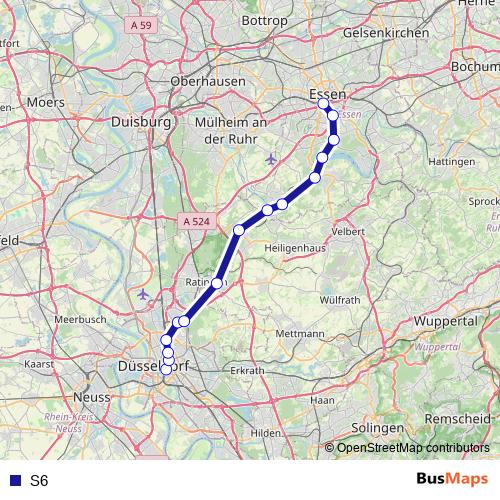 S6 bus Line Map