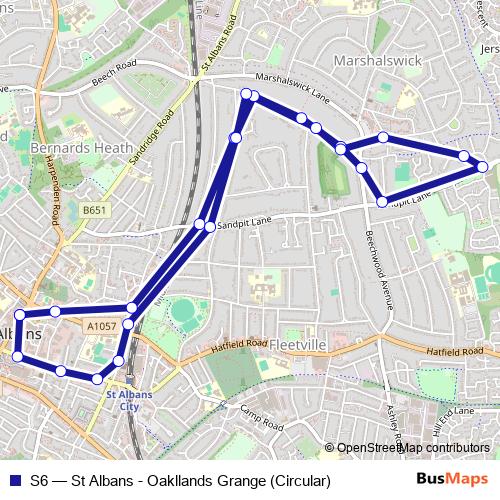 S6 bus Line Map