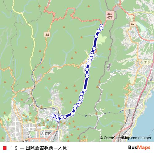 １９ bus Line Map