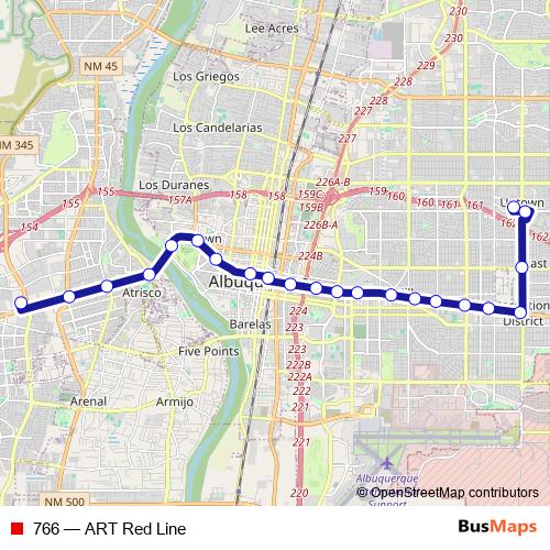 766 bus Line Map