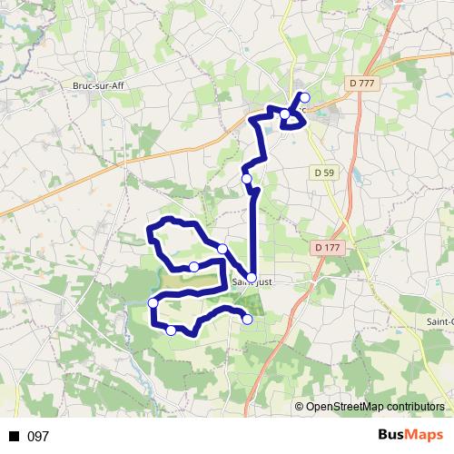 097 bus Line Map