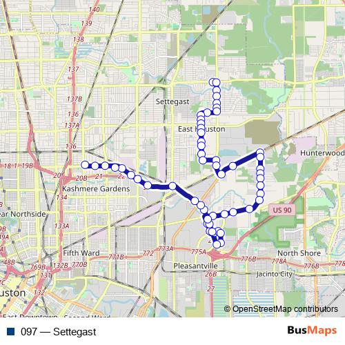 097 bus Line Map