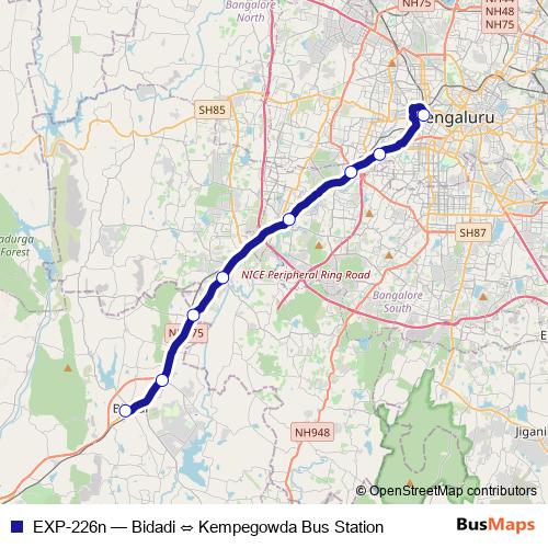 EXP-226n bus Line Map