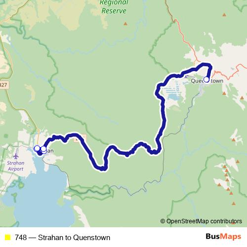 748 bus Line Map