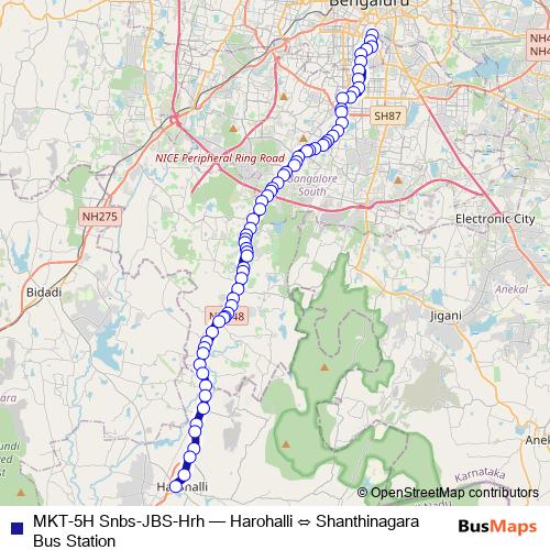 MKT-5H Snbs-JBS-Hrh bus Line Map
