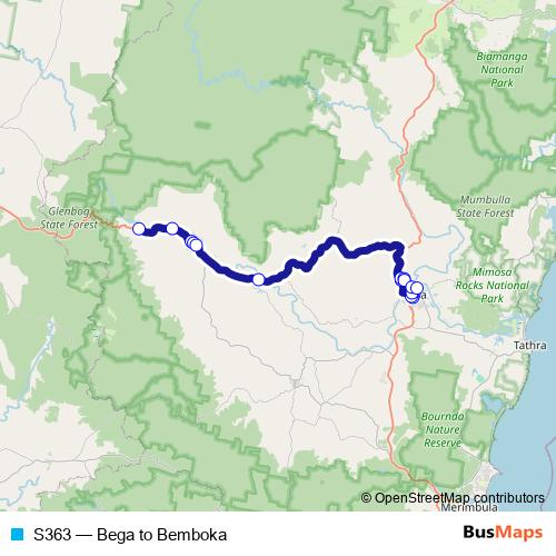 S363 bus Line Map